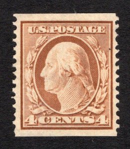 USA 1909 4¢ Vert. Coil, Perf 12, DL, 25mm - OG MNH - SC# 354 (ref# 239411)