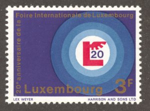 Luxembourg Scott 469 MNHOG - 1968 20th International Fair Issue