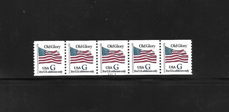 US Stamps: #2890; (32c) Black G & Flag Definitive Coil Issue; #A2213 PNC5; MNH