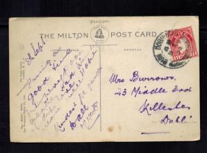 1933 Bundoran Ireland RPPC postcard Cover to Dublin Bay and Beach View