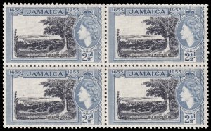 Jamaica Scott 156 Block of 4 (1955) Mint NH VF Q