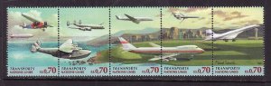 United Nations Geneva-Sc#311a- id8-unused NH set-Planes-Transportation-1997-