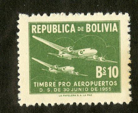 BOLIVIA RA24 MH SCV $1.00 BIN $0.75 AIRPLANE