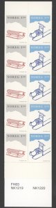 1994 Norway Scott #1071a, Christmas Complete Booklet MNH