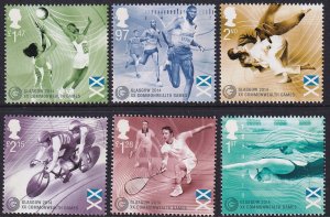 Sc# 3305 / 3310 GB Commonwealth Games 2014 complete set CV $21.40