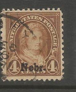 U.S., 673, USED, NEBRASKA OVERPRINTED