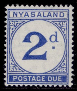 NYASALAND PROTECTORATE GVI SG D2, 2d ultramarine, NH MINT. Cat £21.