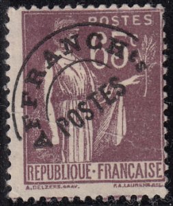 France 1922-47 used 65c Peace with olive branch Precancel crease