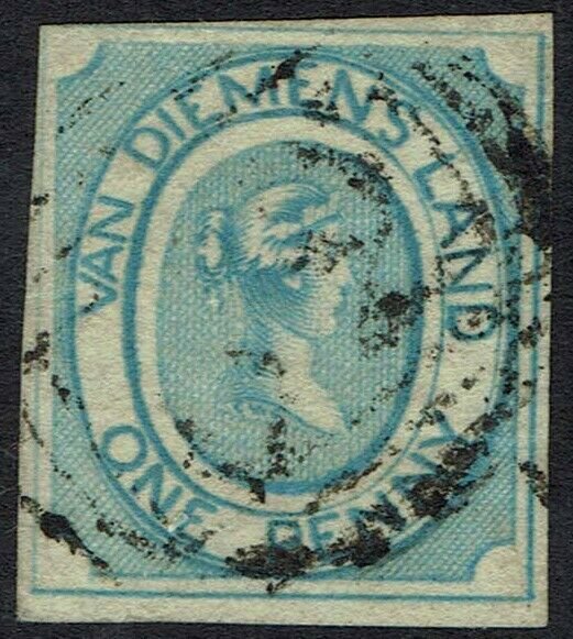 TASMANIA 1853 QV COURIER 1D USED