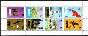 Bardsey, 1979 British Local issue. Lighthouse and Birds. Sheet of 8. ^