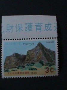 RYUKYU-1963-SC#115 PROTECTION OF NATIONAL CULTURAL TREASURES MNH  VERY FINE