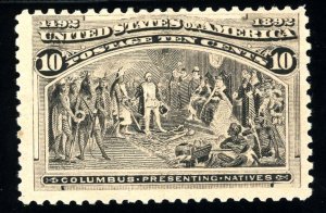 USAstamps Unused FVF US 1893 Columbian Expo Presenting Natives Scott 237 OG MNH