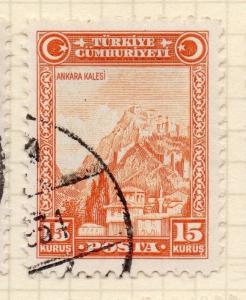 Turkey 1930 Early Issue Fine Used 15k. 066043