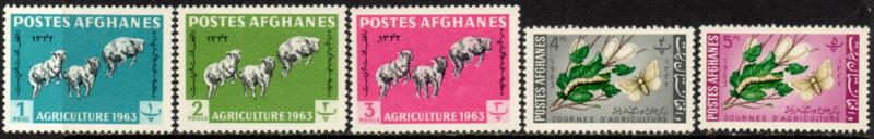 Afghanistan Stamp #637-41 MNH - Agriculture Day