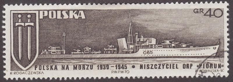 Poland 1760 Warship Thunderbolt 40GR 1970