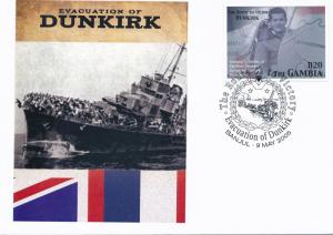 [96846] Gambia 2005 World War II Evacuation of Dunkirk Special Cachet Cover