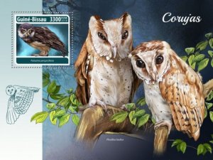 Guinea-Bissau - 2018 Owls on Stamps - Stamp Souvenir Sheet - GB18301b