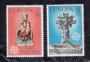 Spanish Andorra Scott #79-80 MNH