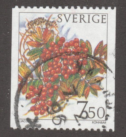 Sweden Stamp, Scott# 2160, Flowers on stamps, #M445