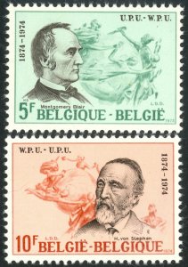 BELGIUM 1974 UPU Set Sc 879-880 MNH