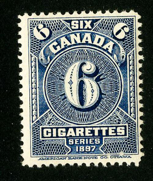 Canada Stamps # 6 Cent 1897 NH Cigarette Revenue