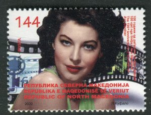 309 - NORTH MACEDONIA 2022 - Ava Gardner- Actor - MNH