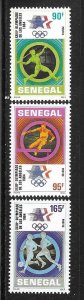 Senegal 1984 Olympic Games Olympics Sc 617-619 MNH A3094