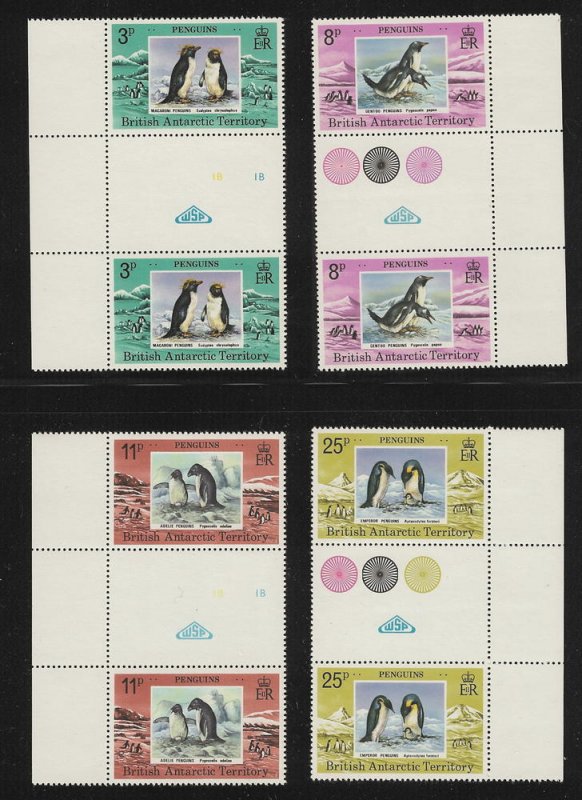 British Antarctic Territory  Gutter Pairs  mnh S.C. 72 - 75