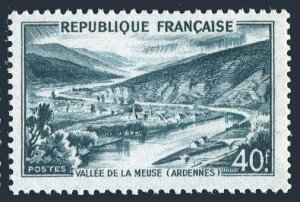 France 631, lightly hinged. Michel 859. Meuse Valley, Ardennes, 1949.