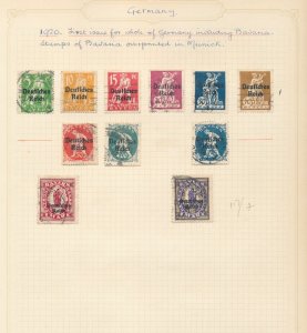 Germany Reich 1920s M&U on Pages (Apx 120 Items) ZK1223