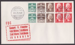 DENMARK - 1979 QUEEN MARGRETHE II BOOKLET PANE - FDC