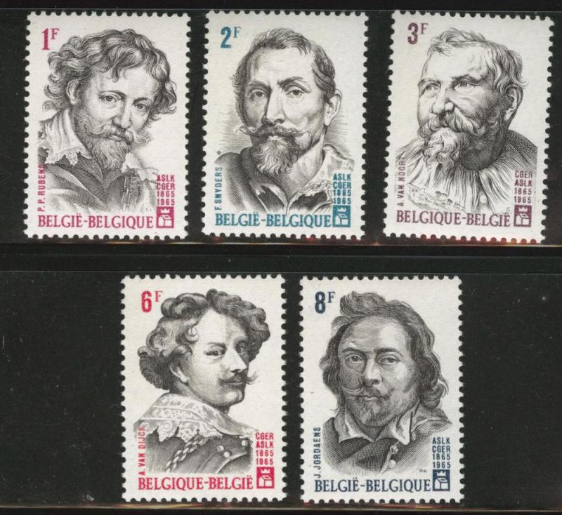 Belgium Scott 623-627 MNH** 1965 Artist set