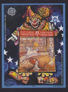 Albania   #2763  MNH  2005  Europa  anniversary sheet    circus  .   clown