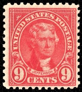 US 561 MNH VF 9 Cent Jefferson Rose CV $25