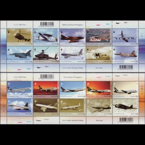 SINGAPORE 2003 - Scott# 1069-70 S/S Aircrafts NH