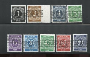 GERMANY ALLIED ZONE GROUP NUMERALS Mi #I/I-IX/I MINT NEVER HINGED MICHEL 300e