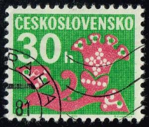 Czechoslovakia #J97 Stylized Flower; CTO (0.25)