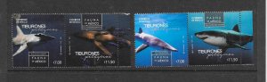 SHARKS - MEXICO #3028a-d PAIRS  MNH