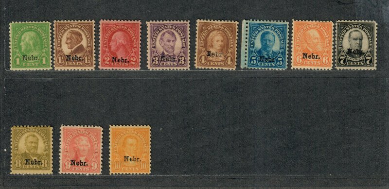 US Sc#669-679 M/NH/VF, Cv. $530.50