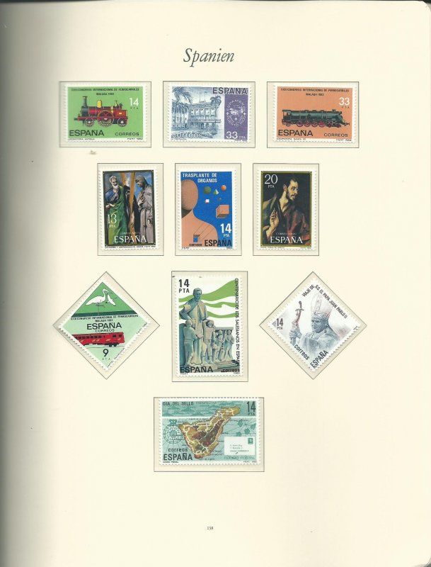 Small Collection of Late 1981-1984 Spain Unused Never Hinged