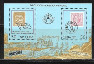 Cuba 2879 STOCKHOLMIA '86 Philatelic Exhibition s.s. MNH