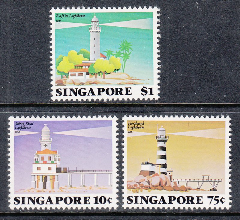 Singapore 397-399 Lighthouses MNH VF