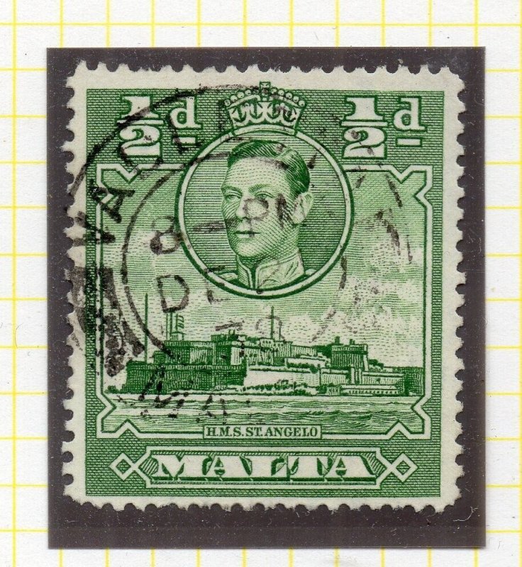 Malta 1938 Early Issue Fine Used 1/2d. NW-199798 