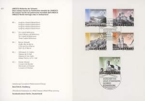 Switzerland 1158-62 PTT Presentation Booklet FDC cancel (002743 400)