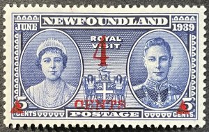 Newfoundland (Canada) #251 MH VF/XF 4c o/5c George / Elizabeth 1939 [G26.6.3]