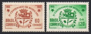 Brazil 820-821, MNH. Michel 877-878. Centenary of Botucatu, 1955. Arms.