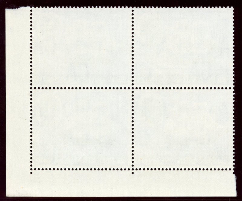 Pitcairn Islands 1964 QEII 1d multicolour plate block of four superb MNH. SG 37.