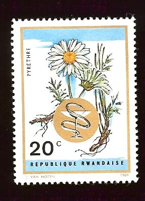 Rwanda 298 Camomile flower 1969 MNH (.20)