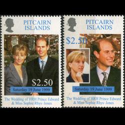 PITCAIRN 1999 - Scott# 505-6 Royal Wedding Set of 2 NH