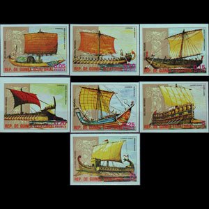 EQ.GUINEA 1978 - Scott# 7801A-8A Sailships Imp. Set of 7 NH